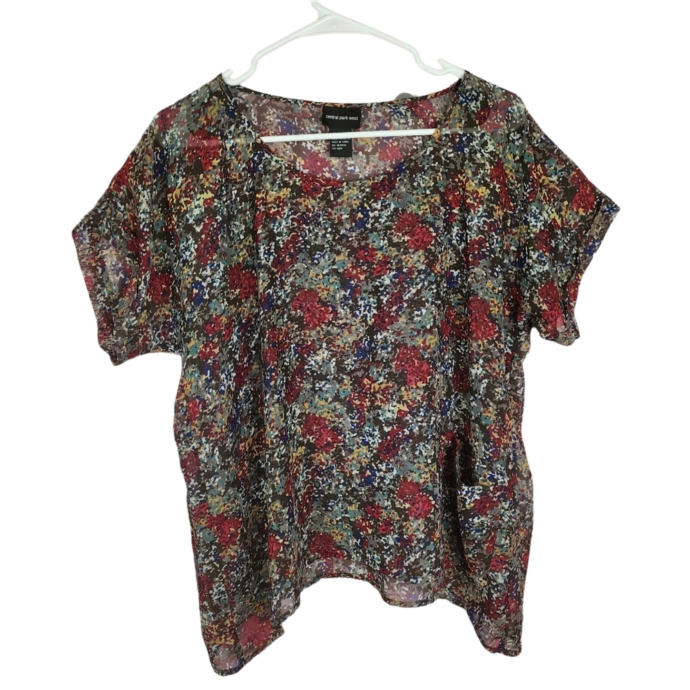 Aritzia Central Park West sheer floral top